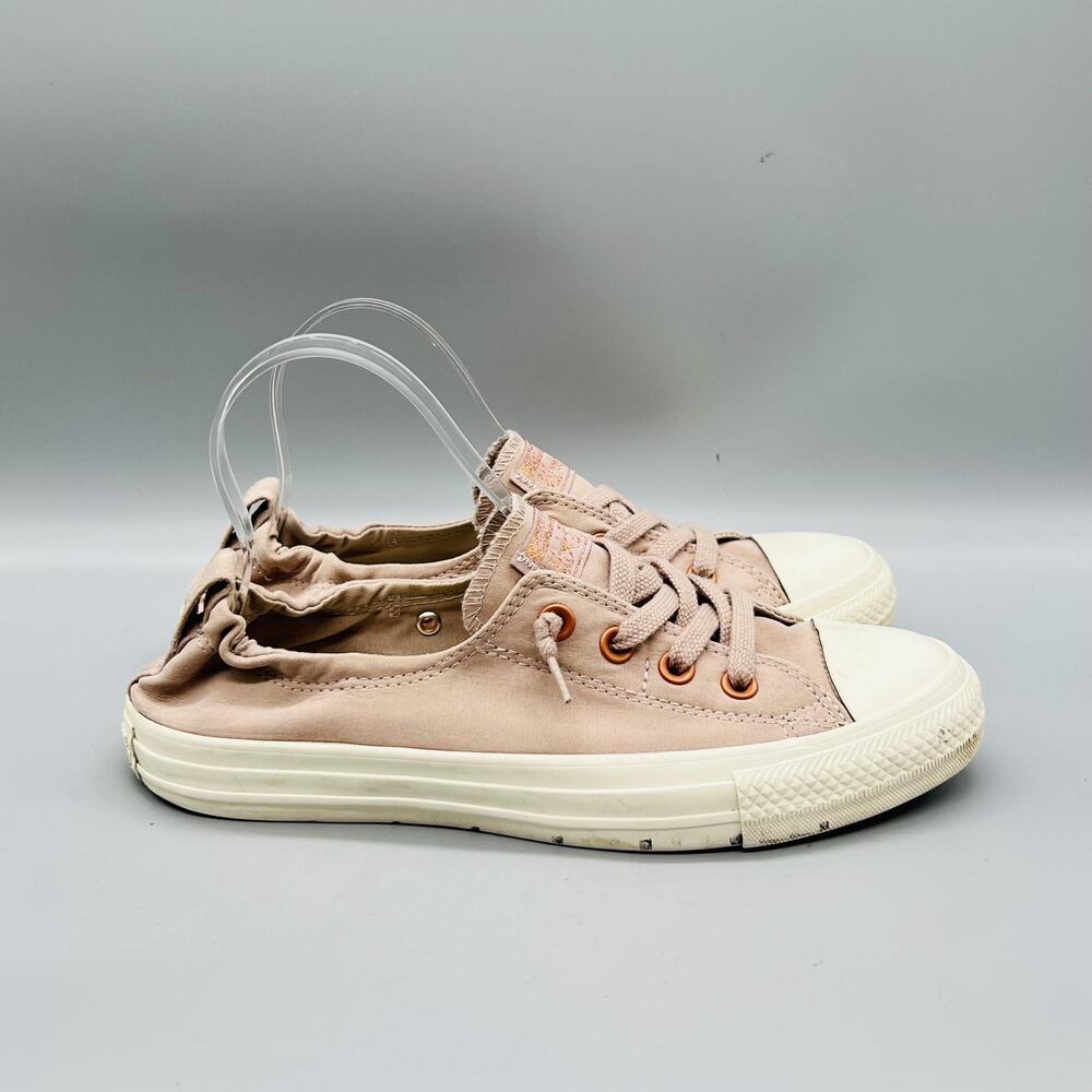 Converse Shoes Womens 9 Pink Canvas All Star Scrunch Back Low Sneakers Comfort